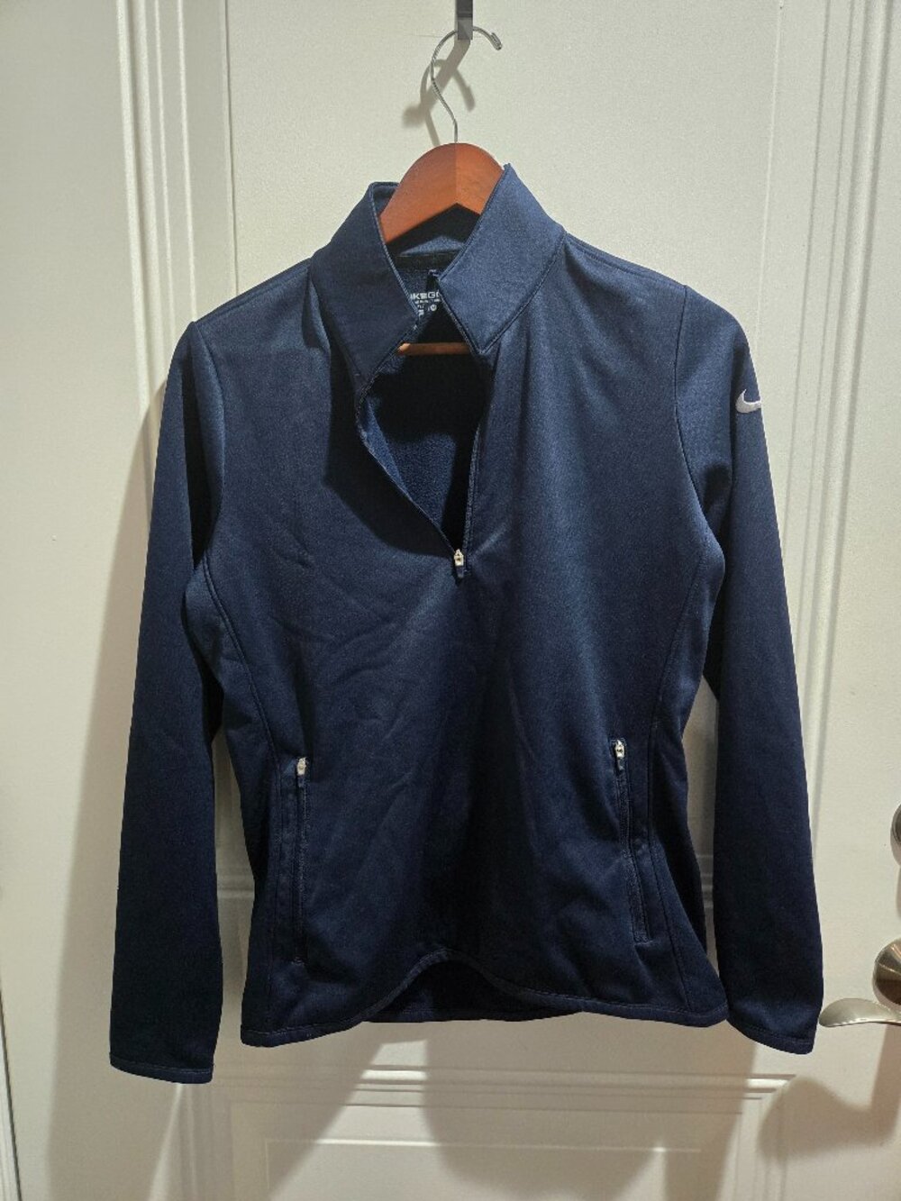 Nike Golf Women's Therma-FIT Navy 1/4 Zip Pullover Jacket Size M